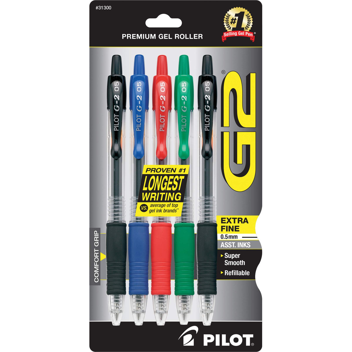 PILOT G2 Gel Pens featuring extra fine tips, 100% Authentic and available at Curat Cart for smooth writing in India.