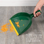 Pine-Sol Heavy Duty Dustpan features a flexible rubber edge for seamless cleaning, ensuring debris is captured effectively. 100% Authentic, available in India at Curat Cart.