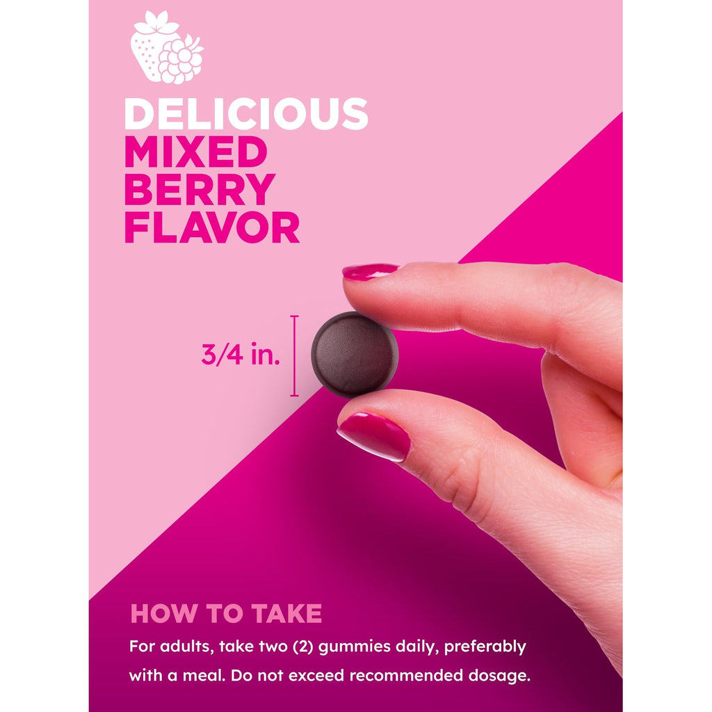 Delicious pink multivitamin gummy for women, featuring high-quality packaging. Available at Curat Cart. Perfect for daily nutrition.
