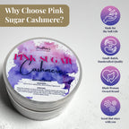 Authentic Pink Sugar Cashmere Dusting Powder. Small-batch, handcrafted, and made for soft skin. Black woman-owned brand.