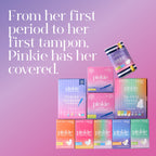 Explore the Pinkie Tampons Starter Kit, specially curated by Curat Cart for a comfortable first experience. Perfect for teens.