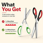 Discover the Pinking Shears Set featuring 7mm scalloped and 5mm zigzag shears. 100% Authentic, available in India at Curat Cart.
