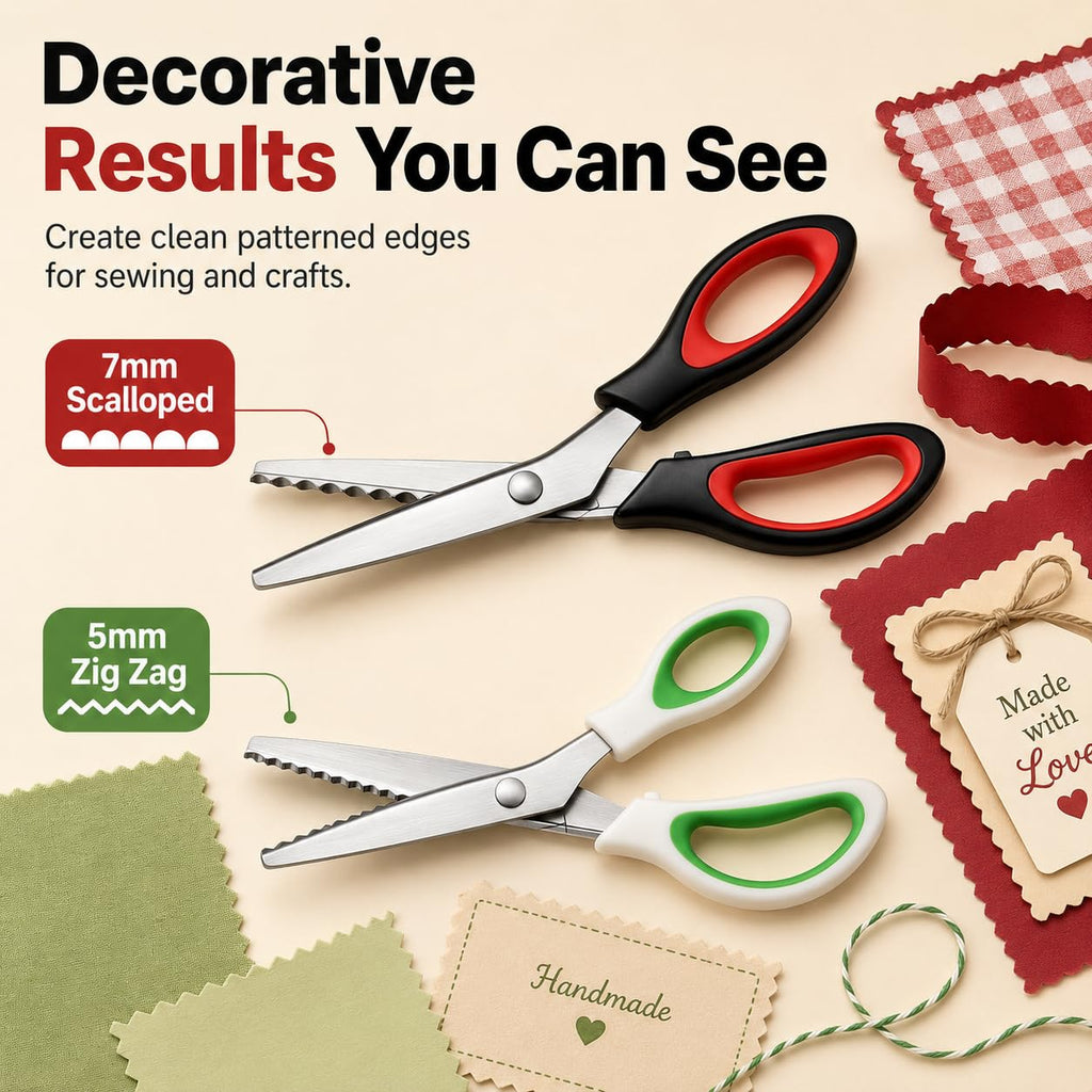 Discover the premium imported Pinking Shears Set for perfect decorative edges in sewing and crafts at Curat Cart.