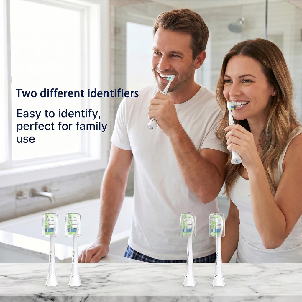 Pisonicleara Replacement Toothbrush Heads, perfect for family use, 100% Authentic and available at Curat Cart in India.