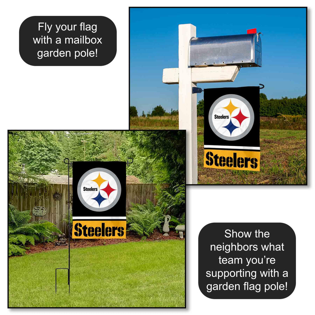 Show your team pride with the exclusive Pittsburgh Steelers Garden Flag, specially curated by Curat Cart. Perfect for any garden setting.