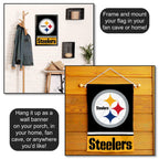 Enhance your space with the Pittsburgh Steelers Garden Flag, perfect for your home or fan cave. Available at Curat Cart.