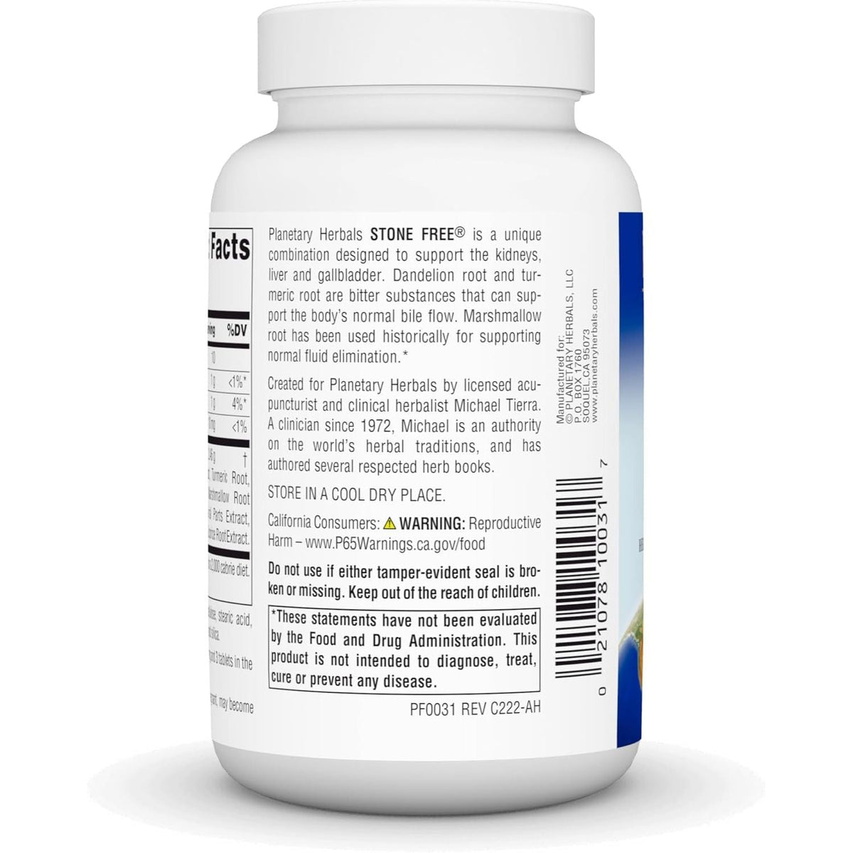 Premium imported Planetary Herbals Stone Free supports kidney health with a blend of dandelion root and herbal extracts.