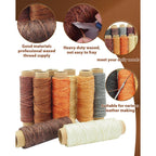 Professional Plantional Leather Working Tools featuring high-quality waxed threads in vibrant colors, perfect for various leather projects. Available at Curat Cart.