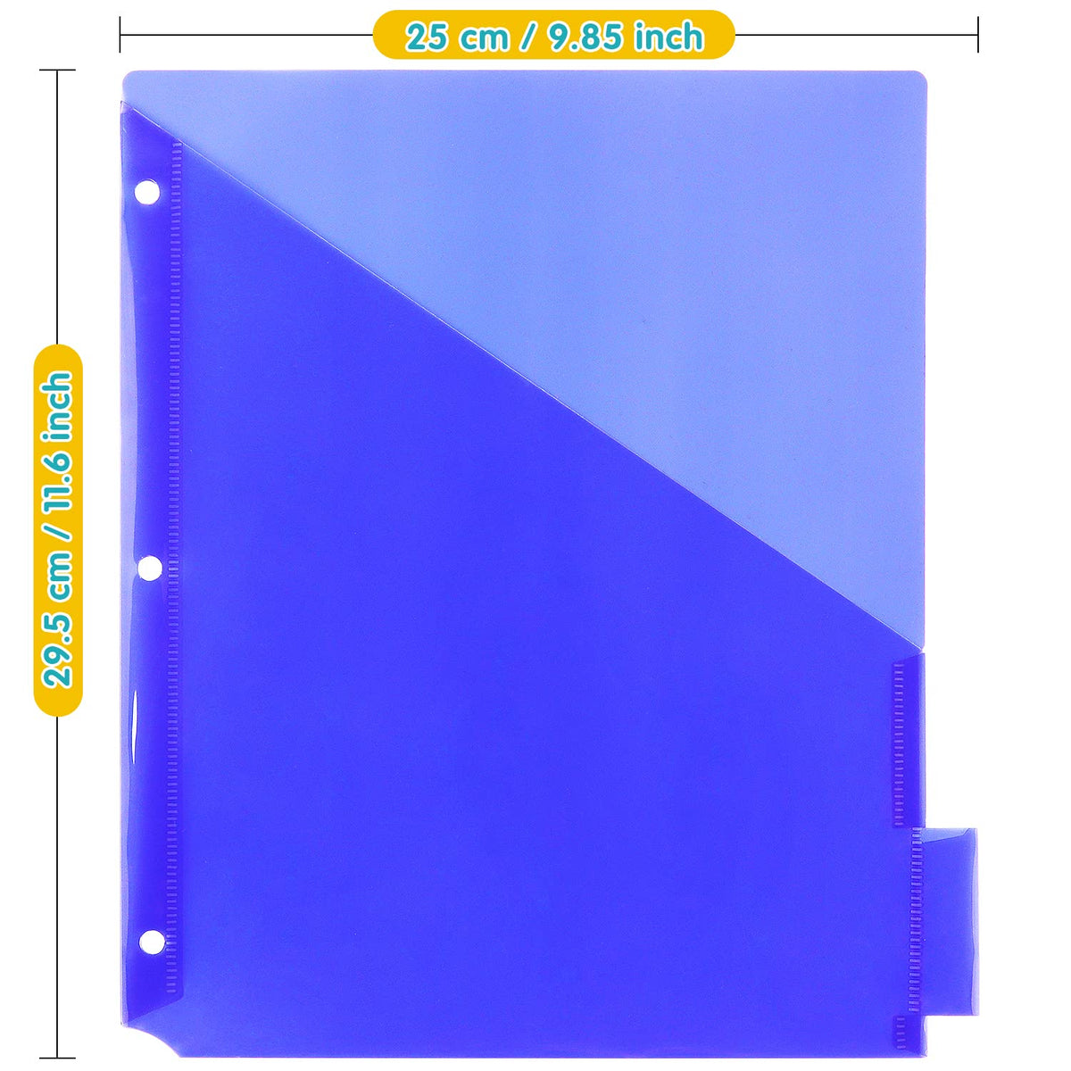 Premium plastic binder dividers with pocket in official packaging, ideal for organizing documents. Available at Curat Cart.