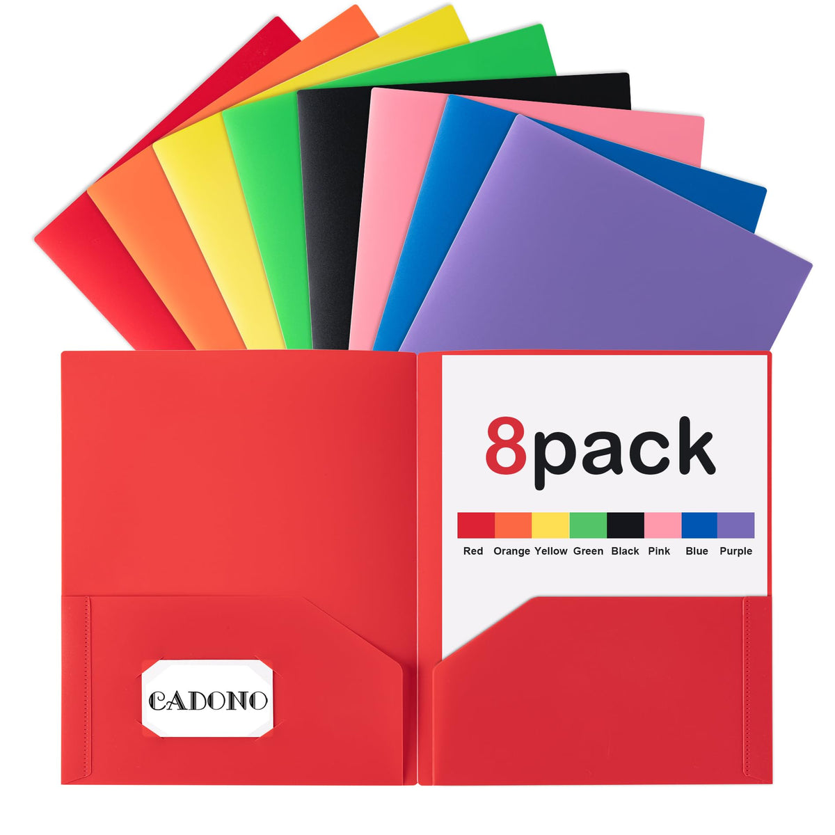 Premium imported Plastic Folders with Pockets in 8 colors, perfect for organization. Available exclusively at Curat Cart.
