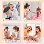 Fun moments with kids and their moms applying Plauva French Tip Press on Nails. Available in India, order online today!