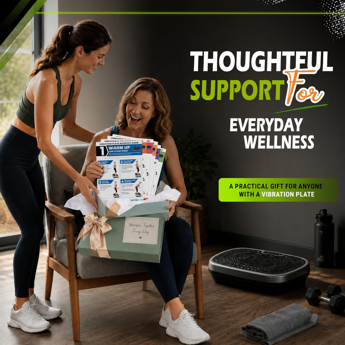 Discover the Pocazone Vibration Plate Workout, a practical gift for wellness enthusiasts, specially curated by Curat Cart.