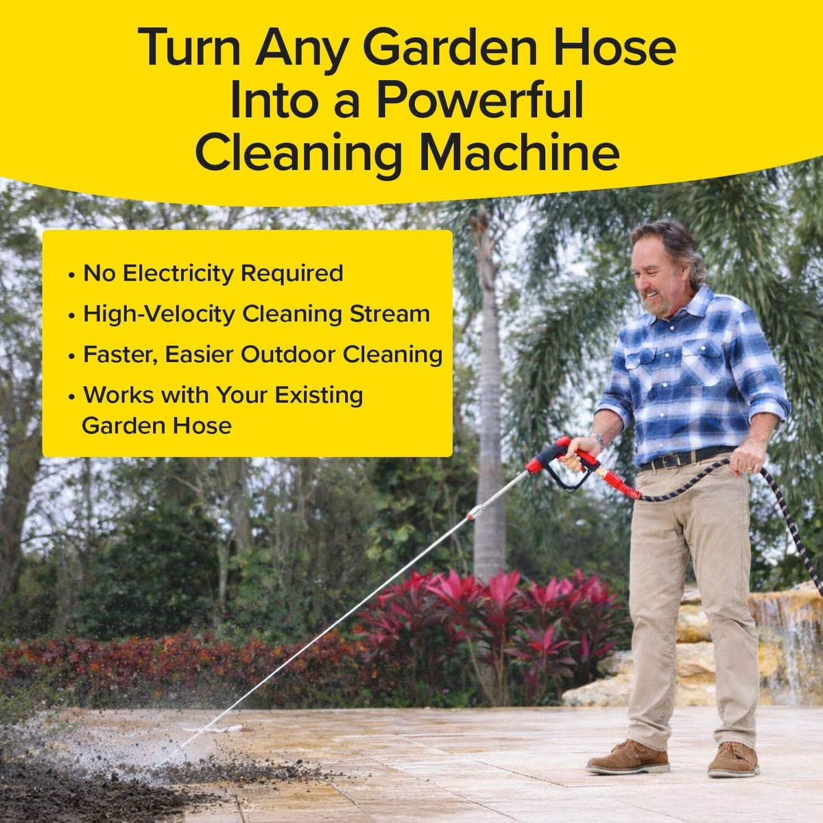 Transform your garden hose with the Pocket Hose Arrow Spray Nozzle for powerful cleaning. 100% Authentic, available at Curat Cart.