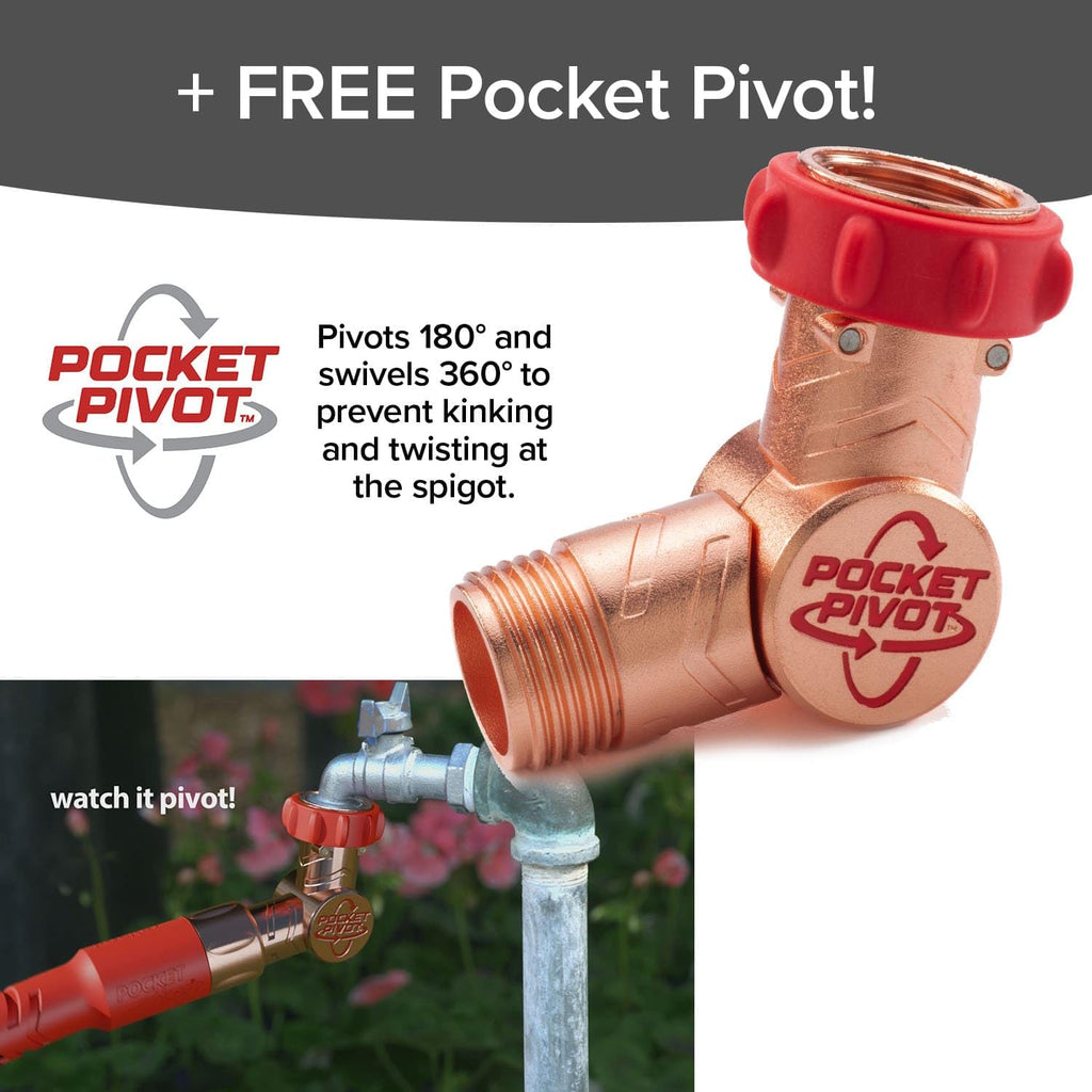 Premium imported Pocket Hose Copper Head with free Pocket Pivot, preventing kinks and enhancing durability. Available at Curat Cart.