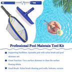 Professional Poolvio Swimming Pool Cleaning Kit in official packaging, featuring a durable nylon brush and skimmer net. Available at Curat Cart.