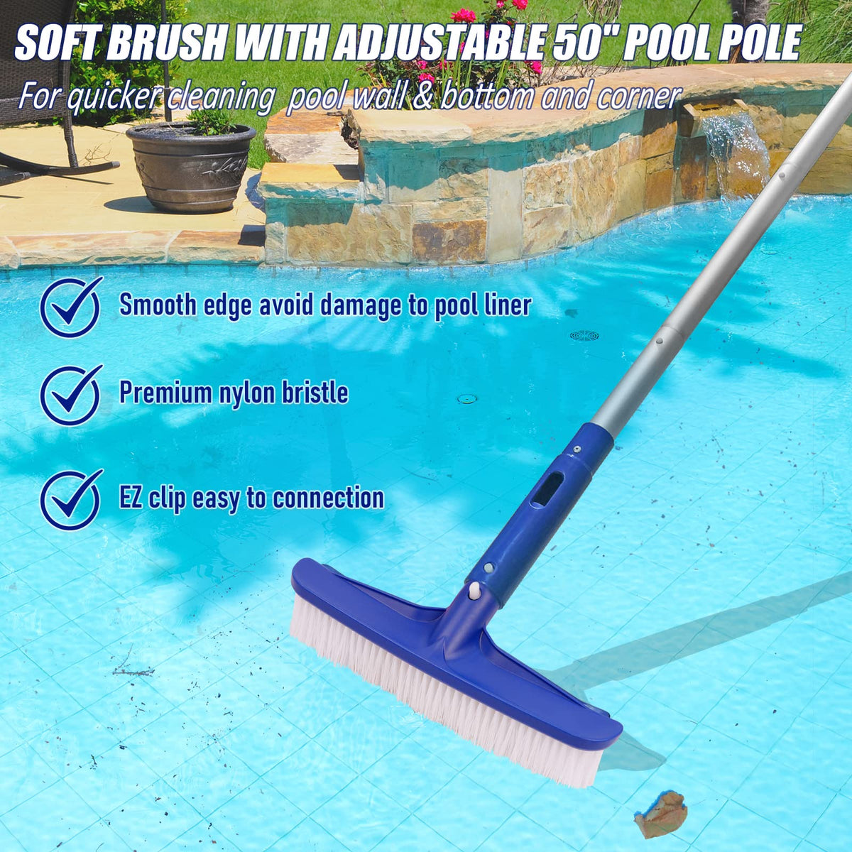 Discover the Poolvio Swimming Pool Cleaning Kit, specially curated by Curat Cart for efficient pool maintenance. Perfect for any pool owner.