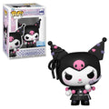 100% genuine Pop! Animation Kuromi K-Pop figure with pink and black accents, styled in a playful pose next to its box.