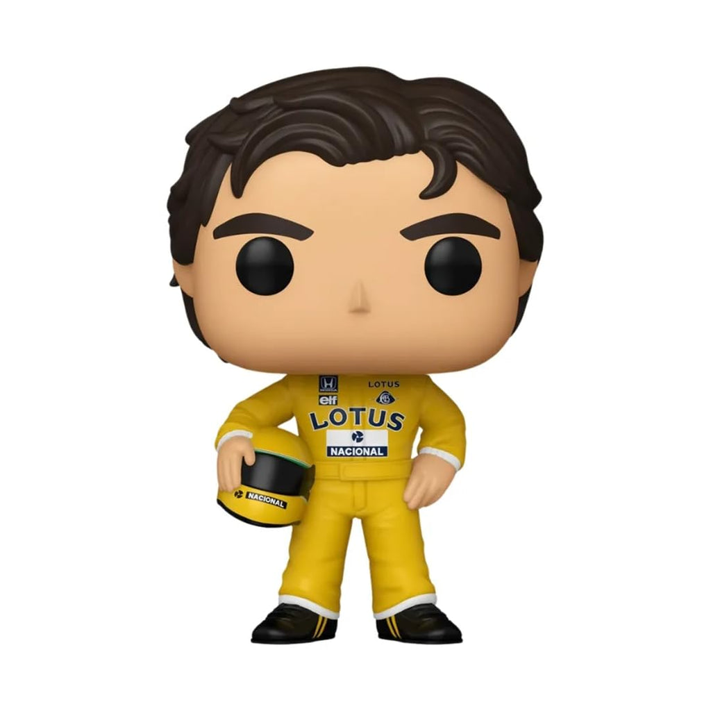 Available in India, this exclusive Pop! vinyl figure of Ayrton Senna captures his iconic yellow racing suit. Order online today!