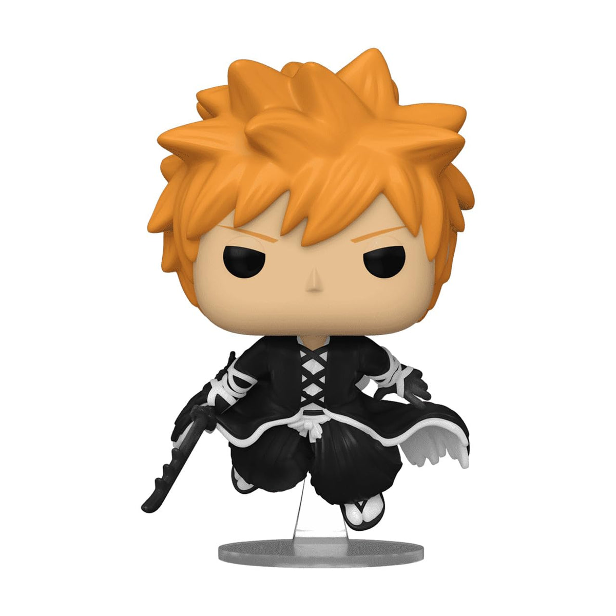 Premium imported Pop! figure of Ichigo Kurosaki from Bleach, featuring his iconic orange hair and black outfit.