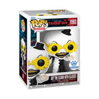 100% genuine Funko Pop figure of Art the Clown from Terrifier, featuring whimsical flower glasses, exclusive edition.