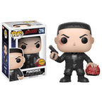 Official Funko POP! Marvel figure of Punisher from Daredevil TV, showcasing unique design in original packaging.
