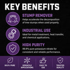 Potassium Nitrate Stump Remover enhances decomposition for effective tree care. Perfect for industrial use. Available at Curat Cart.