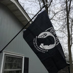 Premium imported Pow Mia flag double sided, showcasing the iconic design. Available at Curat Cart for collectors and enthusiasts.