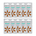 Premium imported Power One Zinc P312 hearing aid battery pack, featuring child-resistant design. Available at Curat Cart.