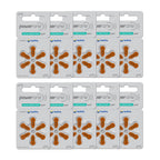 Premium imported Power One Zinc P312 hearing aid battery pack, featuring child-resistant design. Available at Curat Cart.