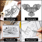 Precision Micro-Pen Fineliner Ink Pens ideal for sketching, zentangle art, and detailed manuscripts. Perfect for daily use from Curat Cart.