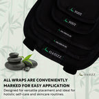 Premium Reusable Castor Oil Pack Wrap from Curat Cart, designed for versatile placement and holistic self-care routines. Specially curated for you.