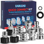 Premium imported Pressure Washer Quick Connect Kit offers a 9-piece professional grade set for efficient cleaning. Available at Curat Cart.