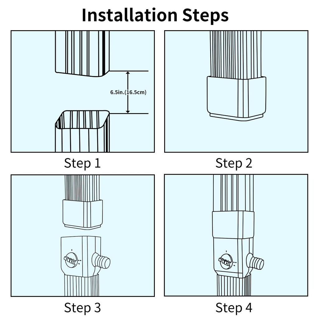 Discover the Prestantious Rainwater Diverter with clear installation steps. Premium import from Curat Cart, perfect for eco-friendly solutions.