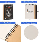 Discover the Prina Drawing Set Sketch Kit, featuring 100 Gsm sketch paper and fine texture, perfect for artists. Shop now at Curat Cart.