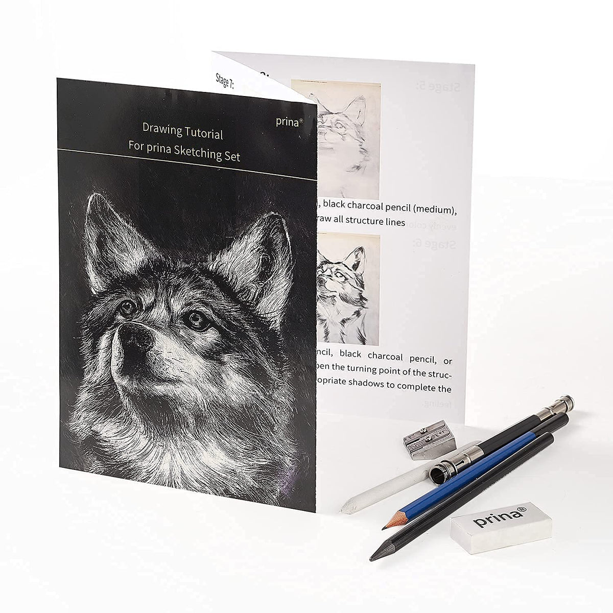 Explore the Prina Drawing Set Sketch Kit, featuring a high-quality tutorial and premium drawing tools, available at Curat Cart.