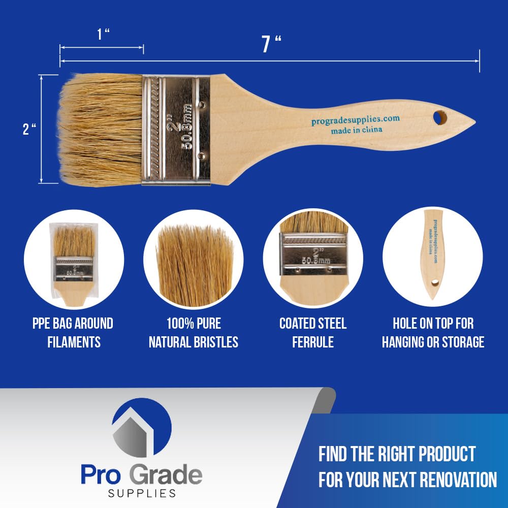 Pro Grade Chip Brush with natural bristles, 100% Authentic, available at Curat Cart for your renovation needs.