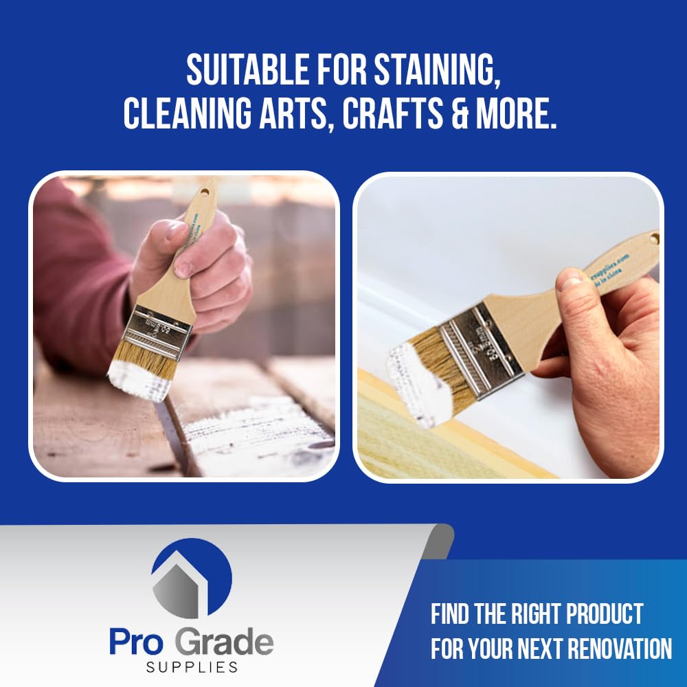 Pro Grade Chip Brushes in high-quality packaging, perfect for staining, cleaning, and crafts. Available at Curat Cart.