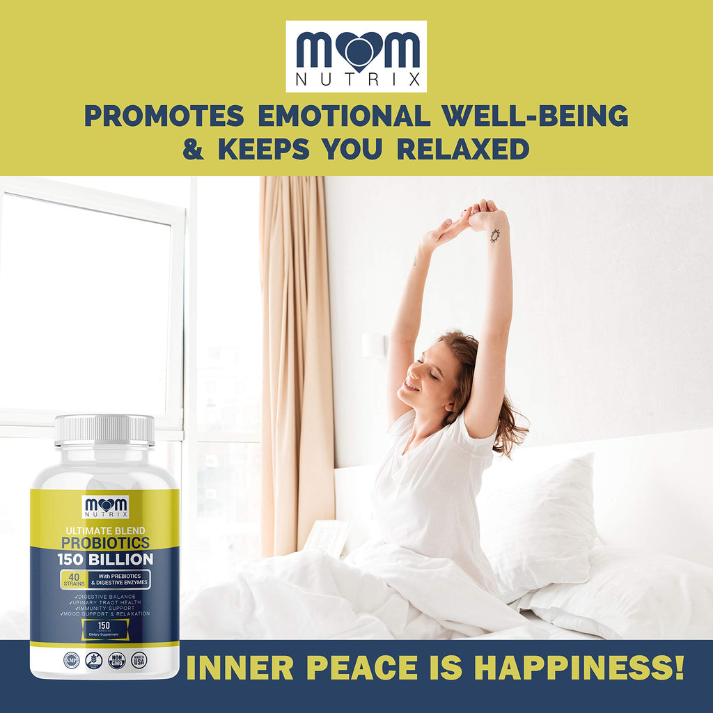 Explore Mom Nutrix Probiotics 150 Billion CFU, perfect for daily use to enhance emotional well-being. Available at Curat Cart.