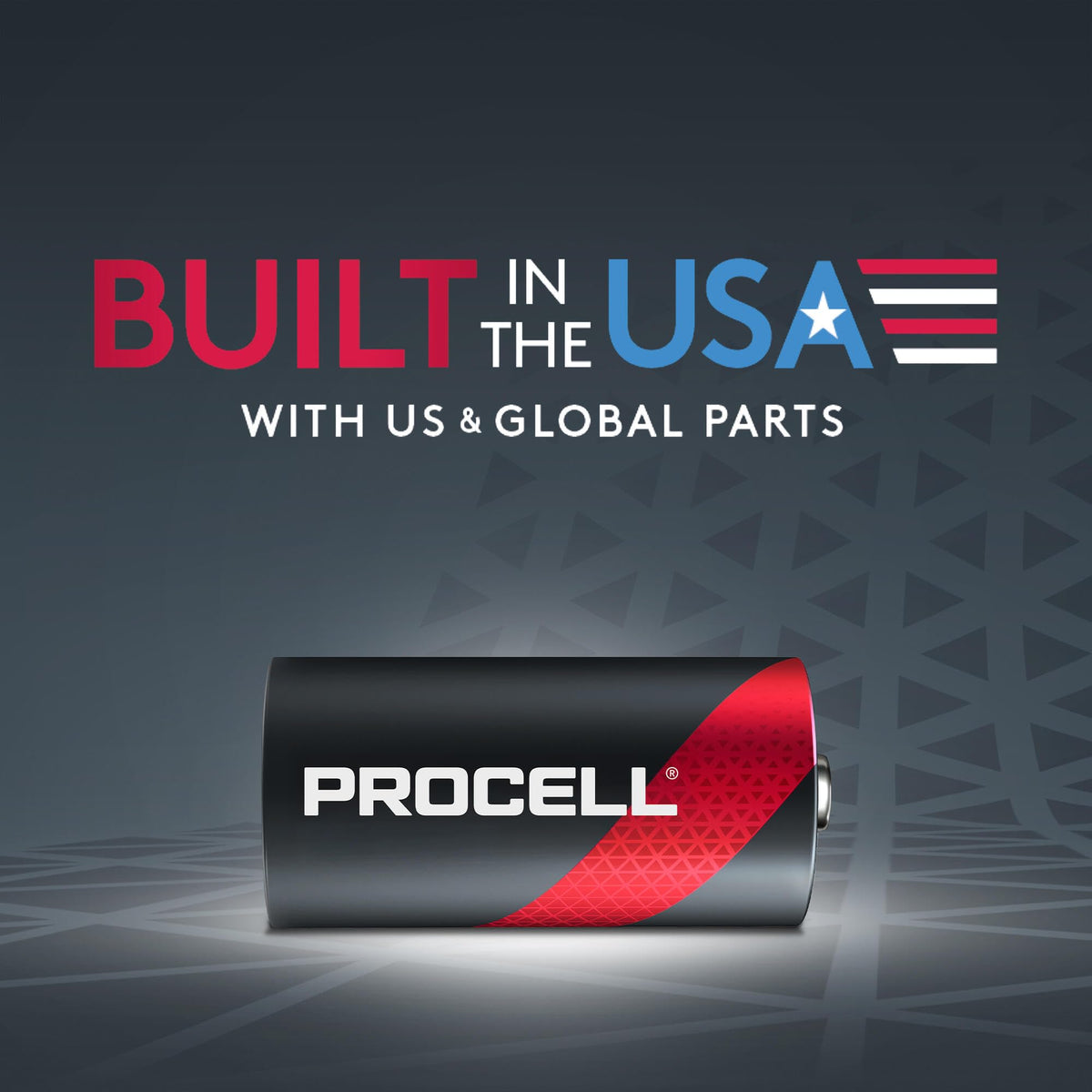 Procell D Cell Alkaline Battery in official packaging, showcasing high-quality finish. Available at Curat Cart.