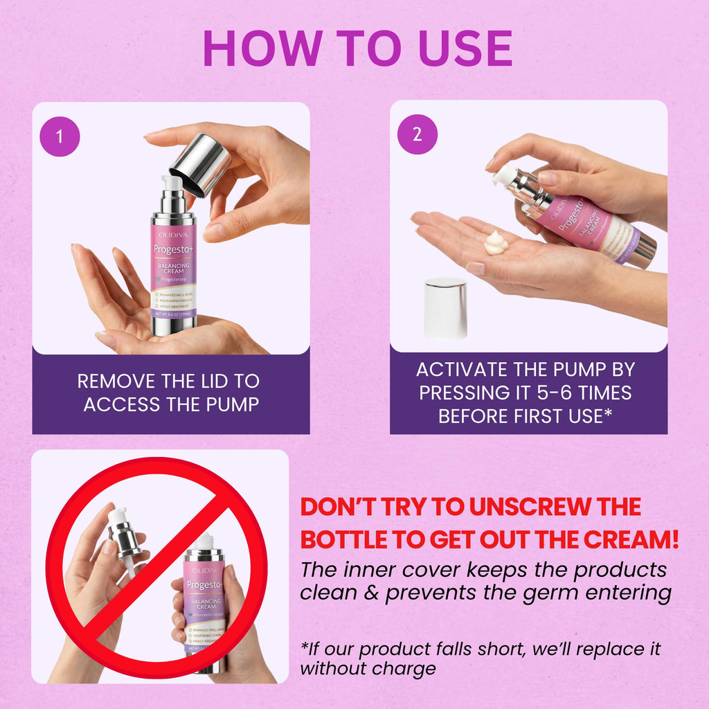 Progesto+ Cream Bioidentical Hormone Support usage guide. 100% Authentic, available at Curat Cart in India.