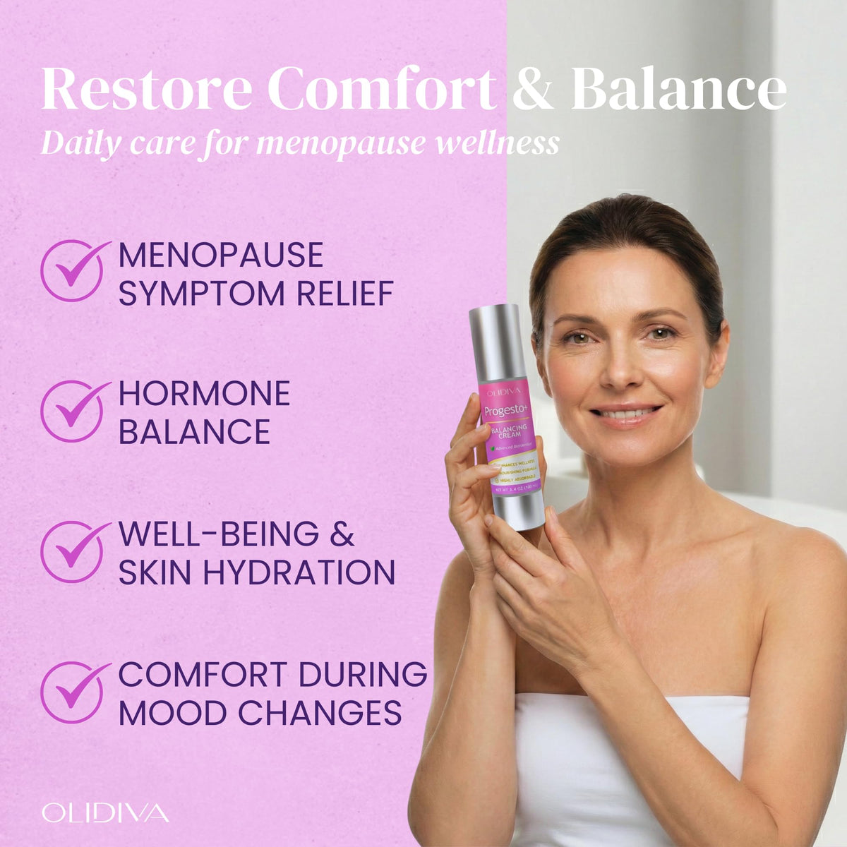 Progesto+ Cream supports hormone balance and menopause wellness, ensuring comfort during mood changes. Available at Curat Cart.