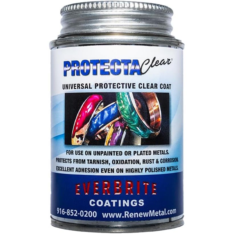 ProtectaClear Clear Protective Coating can featuring colorful rings. Official product for tarnish protection on metal surfaces.