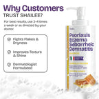 Psoriasis Shampoo with Scalp Scrubber, clinically proven to relieve itching and dryness. 100% Authentic, available at Curat Cart.