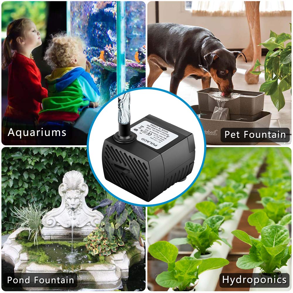 PULACO Mini Submersible Water Pump, a premium import ideal for aquariums, pet fountains, and hydroponics, available at Curat Cart.