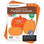 Discover premium imported Pumpkin Cutouts in orange, featuring 3 designs for crafting. Available at Curat Cart.