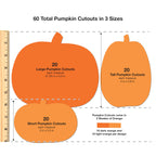 High-quality Pumpkin Cutouts in vibrant orange, featuring 3 designs and official packaging from Curat Cart. Perfect for festive decor.