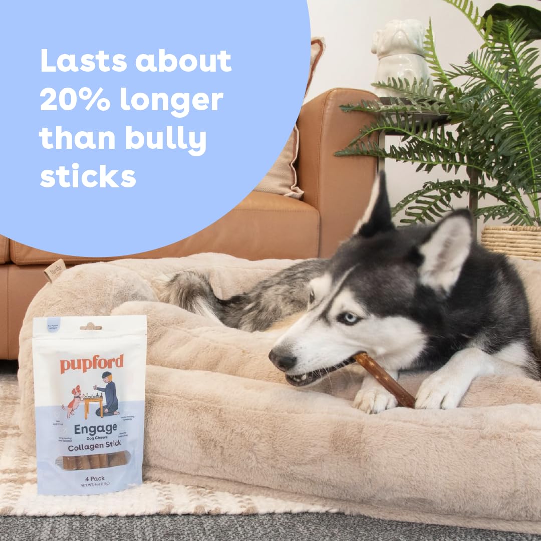 Pupford Collagen Stick Chews for dogs, a premium import, providing longer-lasting enjoyment. Available at Curat Cart.