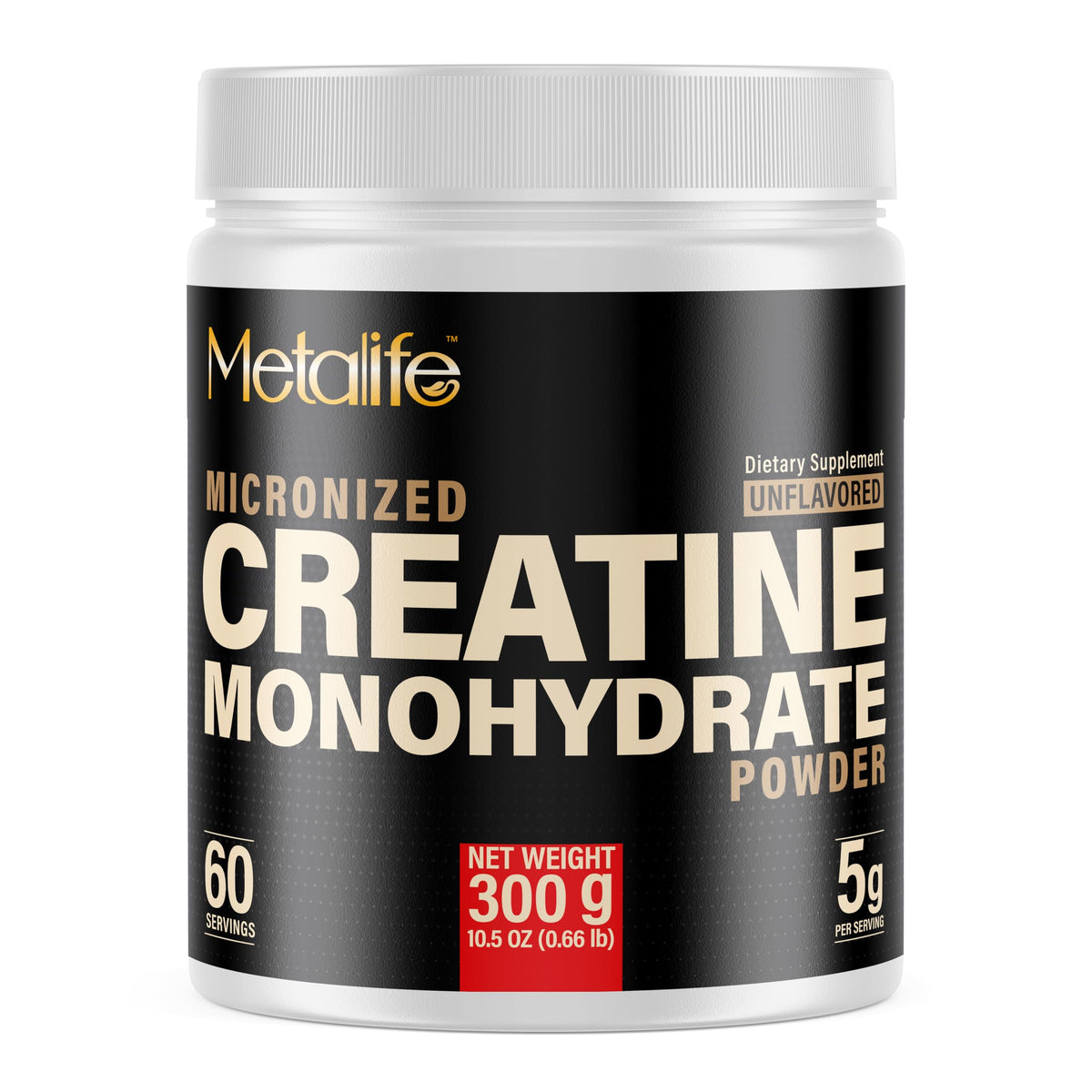 Order Pure Creatine Monohydrate Powder, unflavored, 300g, 60 servings. Available online in India for your fitness needs.