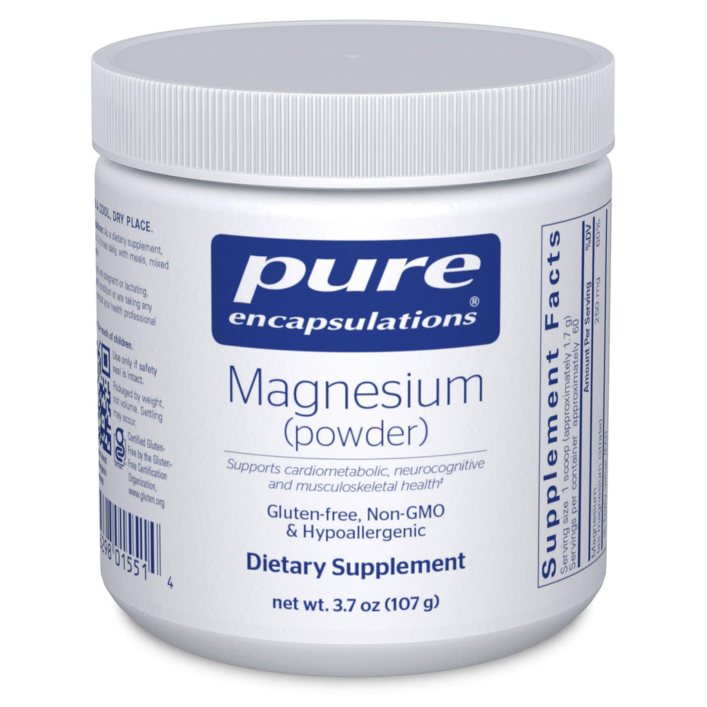 Pure Encapsulations Magnesium powder offers premium import quality, supporting health and wellness. Available at Curat Cart.