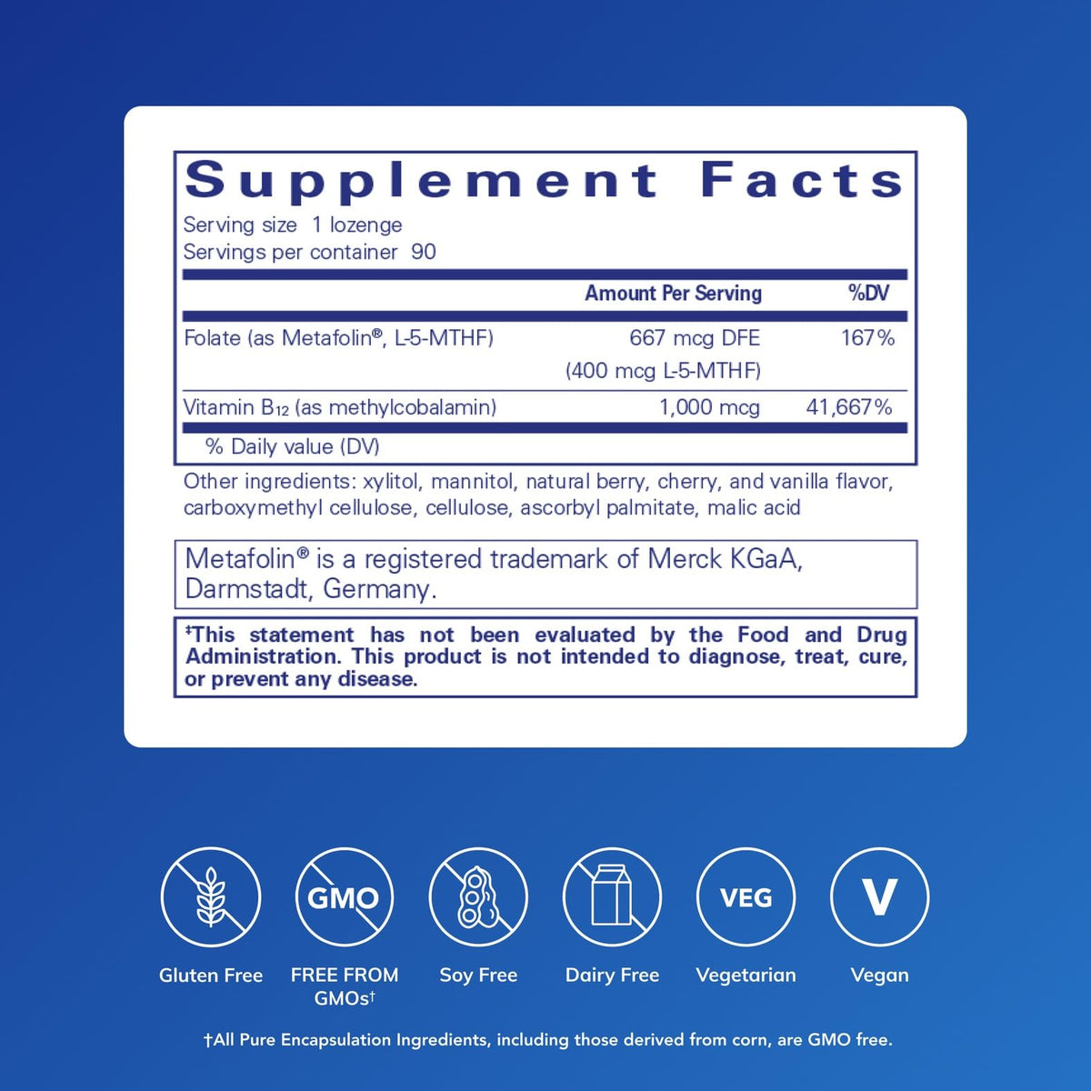 Discover Pure Encapsulations B12 Folate, 100% Authentic and available in India at Curat Cart. Enhance your wellness today.